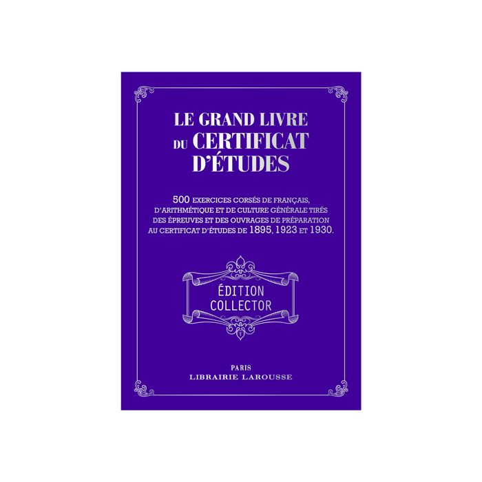 GRAND LIVRE CERTIFICAT ETUDES NO RETURN