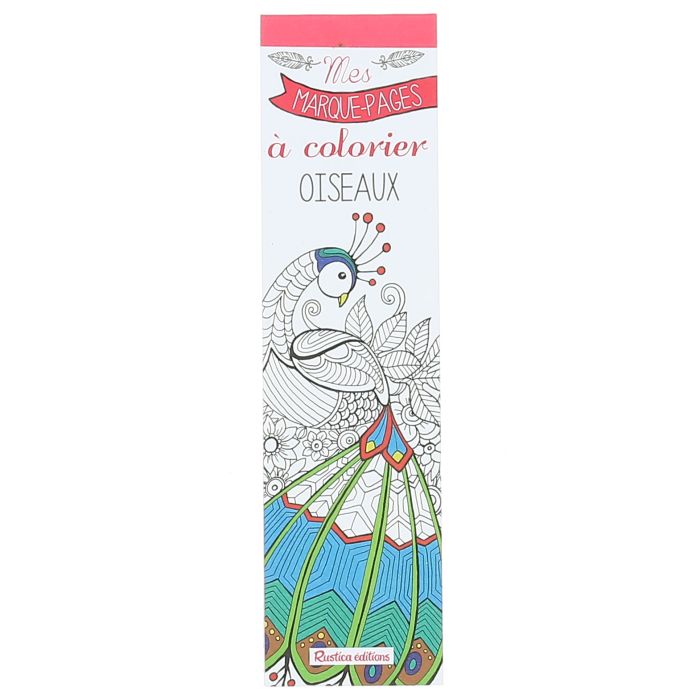 MARQUE PAGE A COLORIER PLUMES