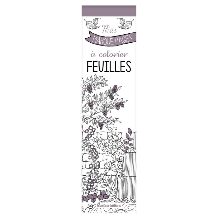 MARQUE-PAGES A COLORIER FEUILLES