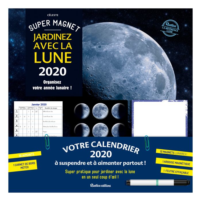 CALENDRIER MAGNET JARDINEZ LUNE 2020