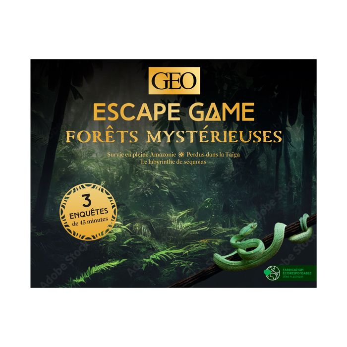 BOITE ESCAPE GAME GEO FORETS MYSTERIEUSE