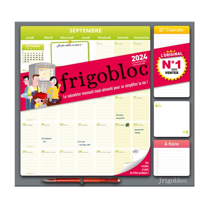 Calendrier Frigobloc mensuel 2024 • Nature & Découvertes Suisse