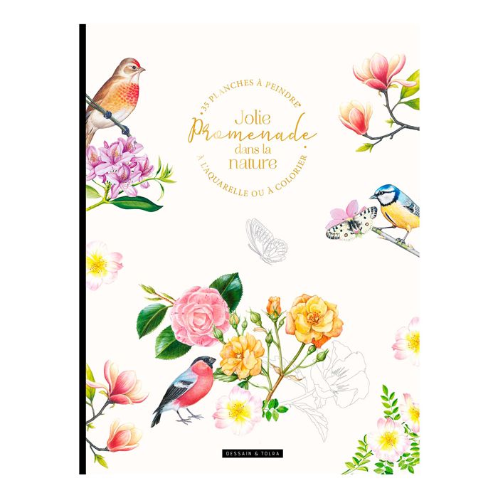 COLORIAGE JOLIE PROMENADE DANS LA NATURE