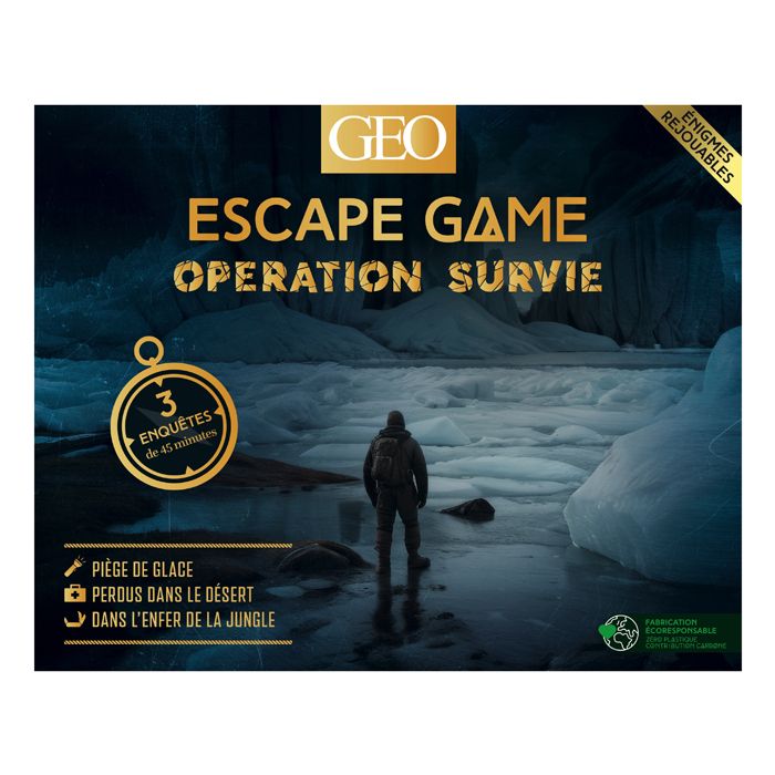 BOITE ESCAPE GAME GEO OPERATION SURVIE
