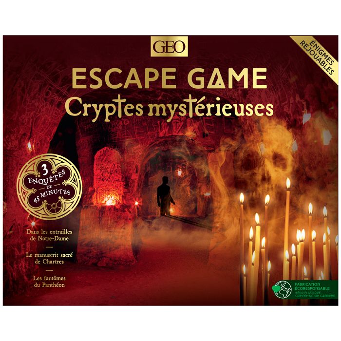 BOITE ESCAPE GAME GEO CRYPTES MYSTERIEUS