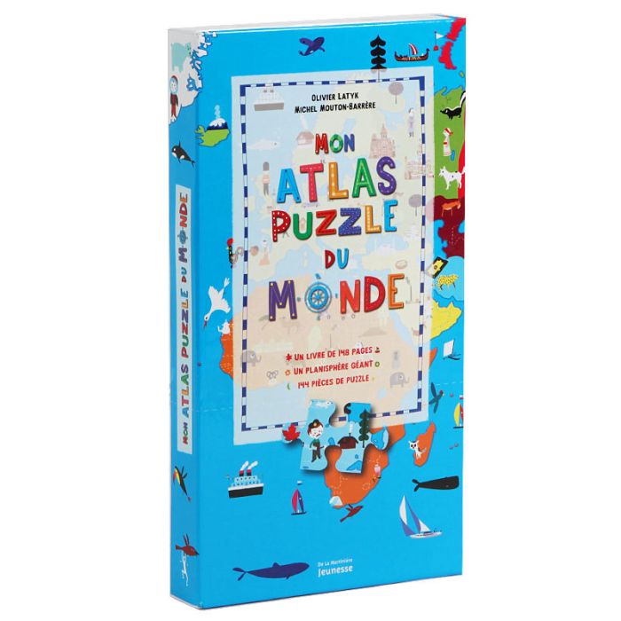 MON ATLAS PUZZLE DU MONDE COFFRET