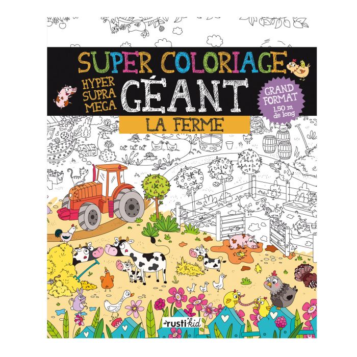 LA FERME SUPER COLORIAGE GEANT