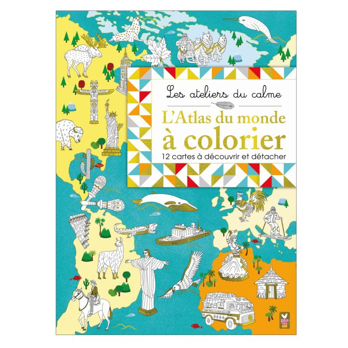 Atlas du monde à colorier