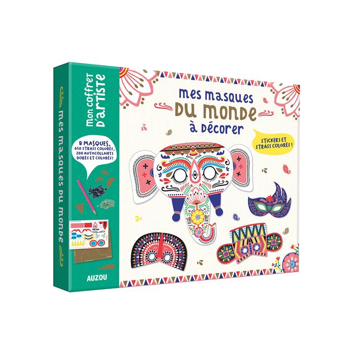 COFFRET MES MASQUES DU MONDE A DECORER