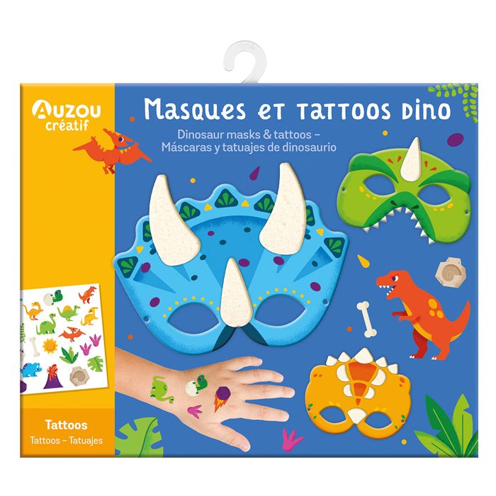 COFFRET MASQUES ET TATTOOS DINO