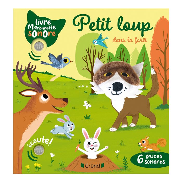 PETIT LOUP DANS FORET SONORE MARIONNETTE
