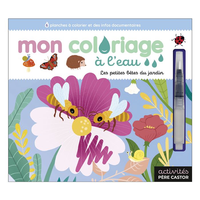 MON COLORIAGE EAU PETITES BETES JARDIN