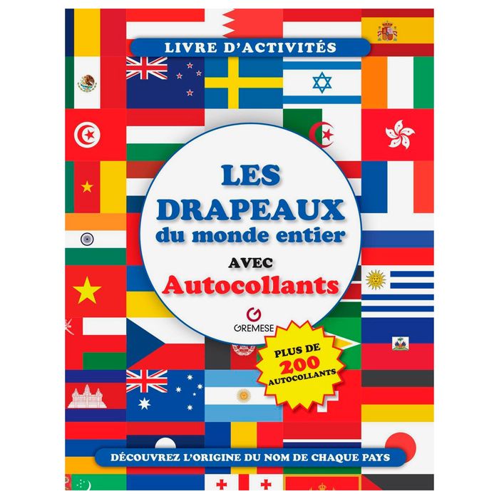 DRAPEAUX DU MONDE ENTIER AUTOCOLLANTS