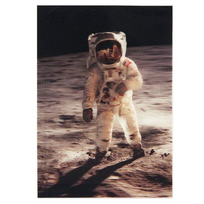 CARTE ASTRONAUTE SUR LA LUNE
