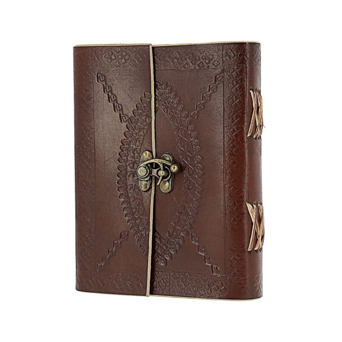 CARNET CUIR LOCK 12X15 LOQUET METAL