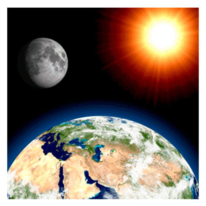 CARTE MAXI TERRE LUNE SOLEIL21X21