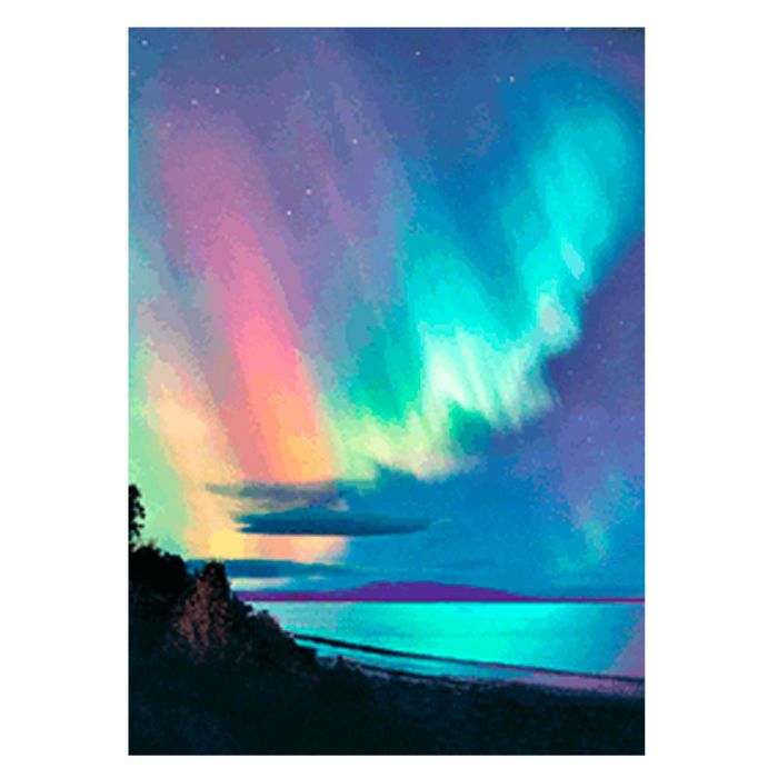 CARTE AURORE BOREAL 14,8x10,5