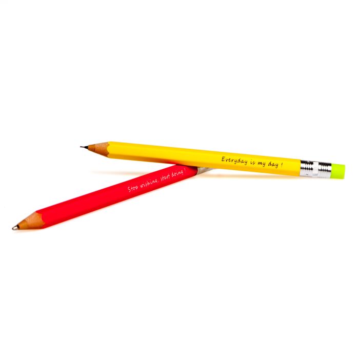 COFFRET ROUGE:STYLO BILLE + P.MINES