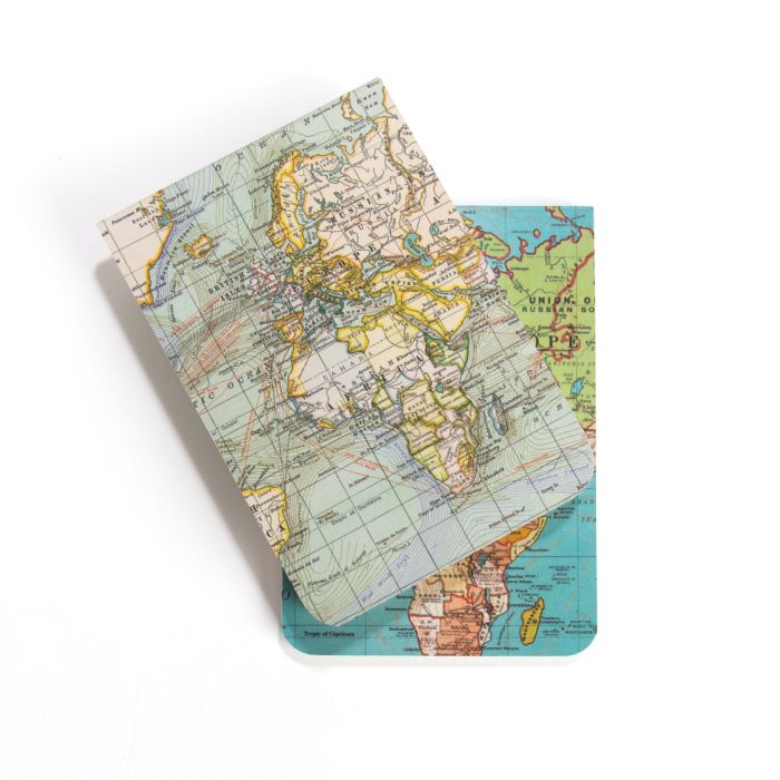 SET 2 CARNETS DE POCHE CARTE GEO