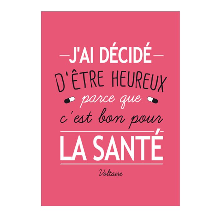 CARTE J'AI DECIDE D'ETRE HEUREUX