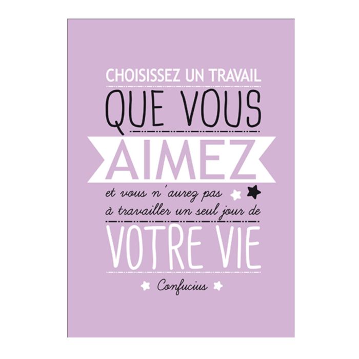 CARTE CHOISISSEZ UN TRAVAIL