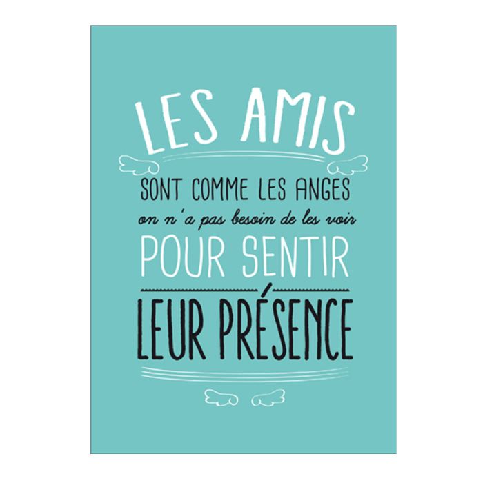 CARTE LES AMIS SONT COMME LES ANGES