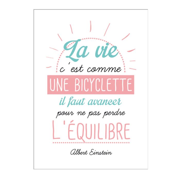 CARTE LA VIE C'EST COMME UNE BICYCLETTE