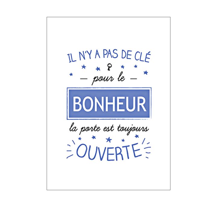 CARTE IL N'Y A PAS DE CLE BONHEUR