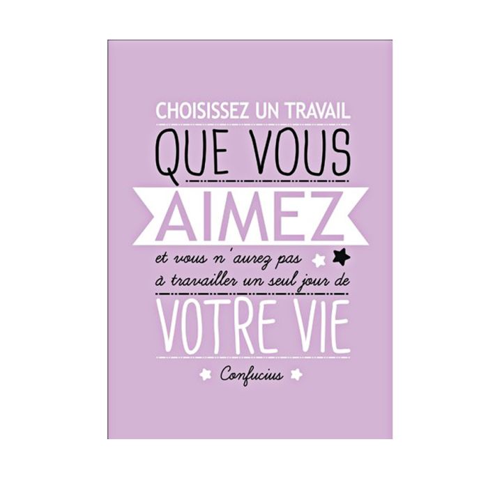 CARTE CHOISISSEZ UN TRAVAIL QUE VOUS