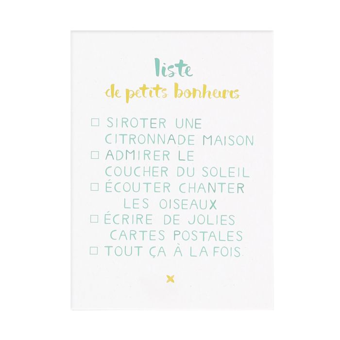 CARTE LISTE PETITS BONHEURS-PRAMAX PAPET