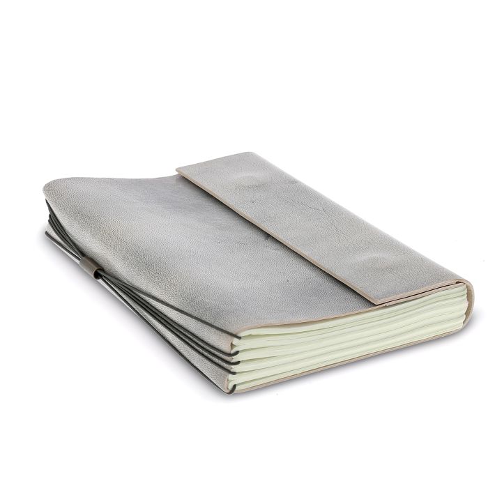 CARNET CUIR GRIS RECHARGEABLE A4