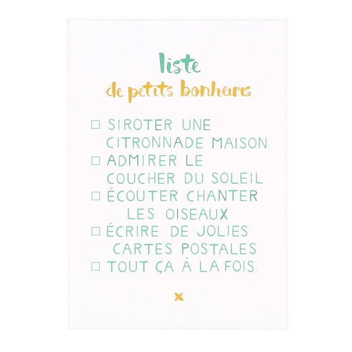CARTE LISTE DES PETITS BONHEURS-PRAM PAP