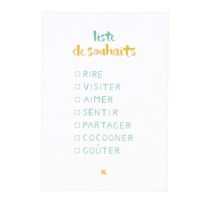CARTE LISTE SOUHAITS AUTOMN- PRAMAX PAPE