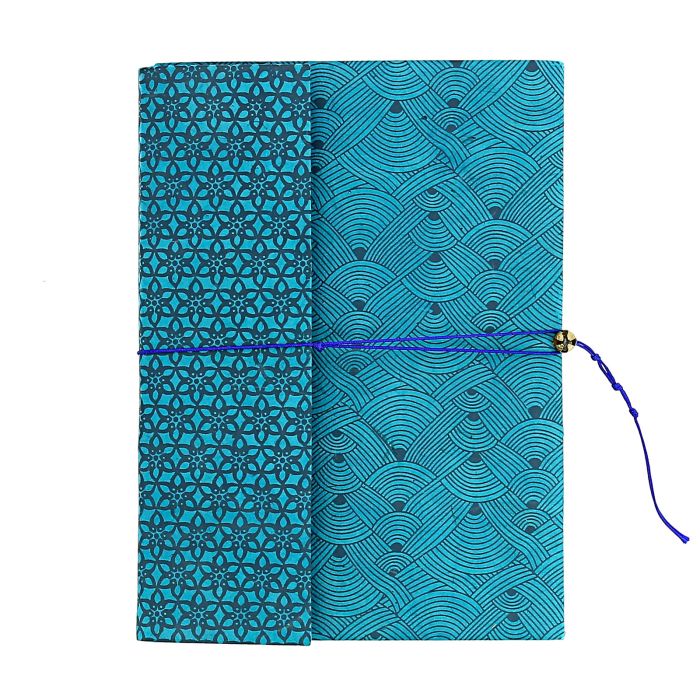 CARNET ZIGZAG BLEU