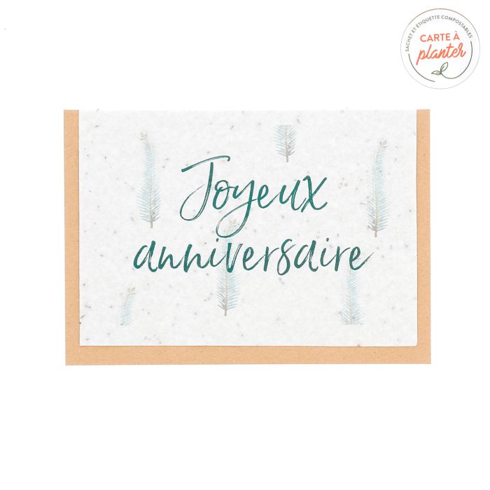 CARTE VEGETALE JOYEUX ANNIVERSAIRE