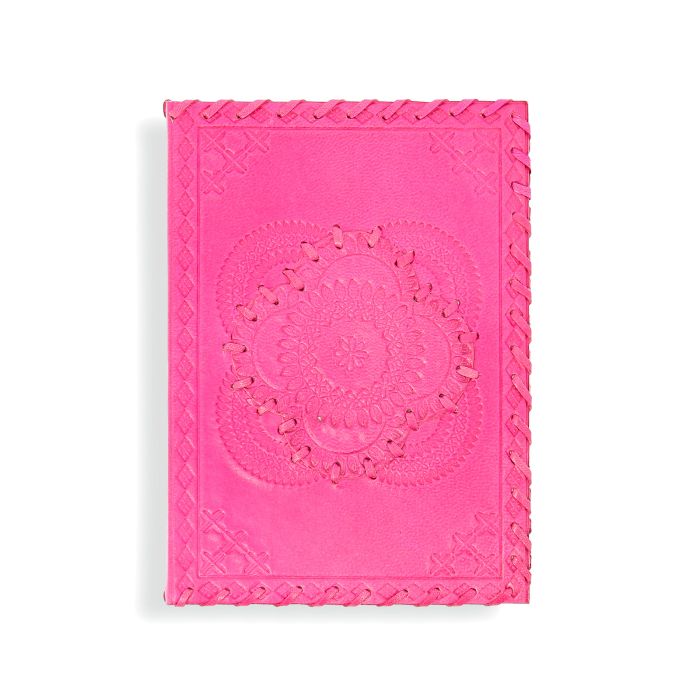 CARNET DE VOYAGE CUIR ROSE