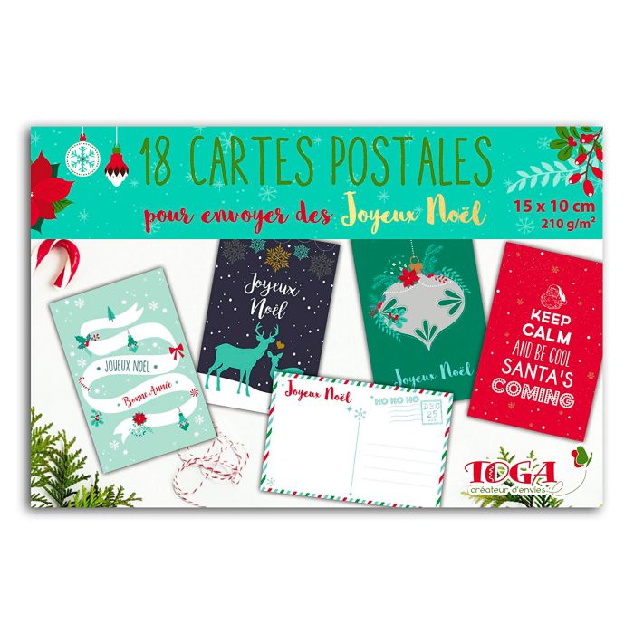 CARTES POSTALES DE NOEL x18