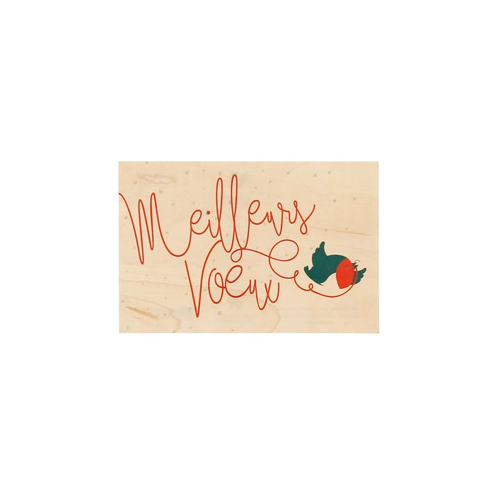 CARTE BOIS MEILLEURS VOEUX