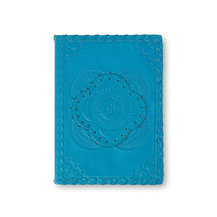 CARNET DE VOYAGE CUIR BLEU