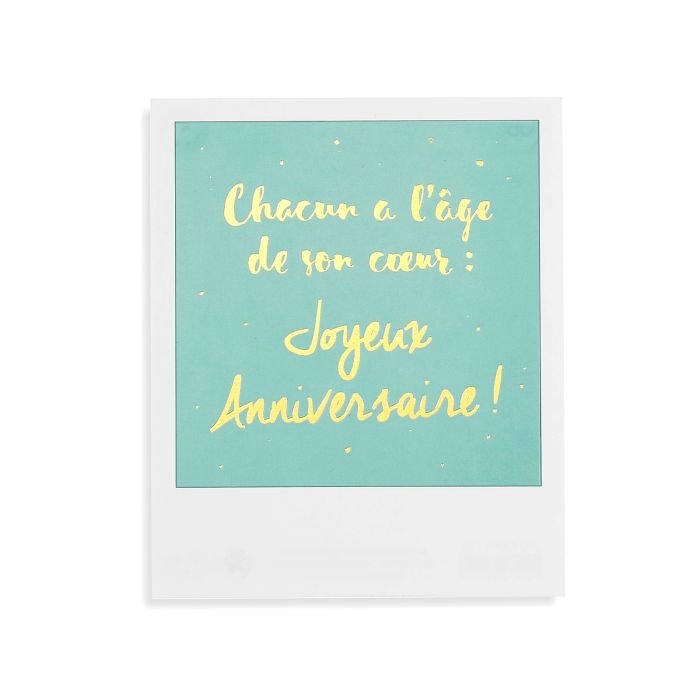 CARTE Chacun a l'âge de son cœur : Joyeu