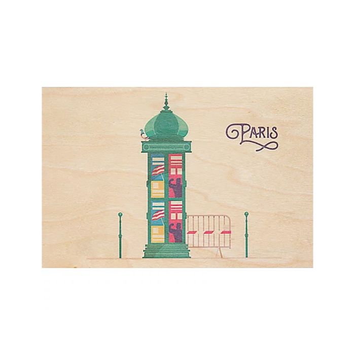 CARTE BOIS COLONNE PARIS PR121