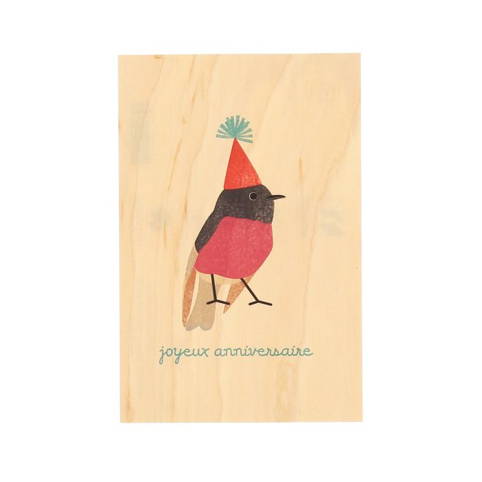CARTE EN BOIS JOYEUX ANNIVERSAIRE