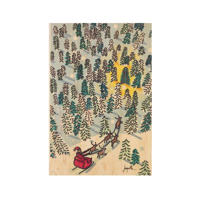CARTE EN BOIS SANTA