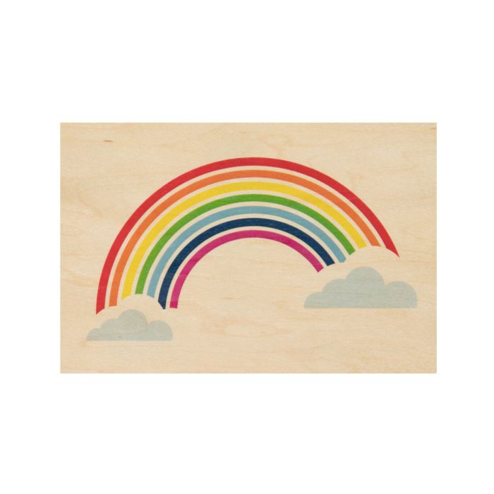 CARTE BOIS ARC EN CIEL