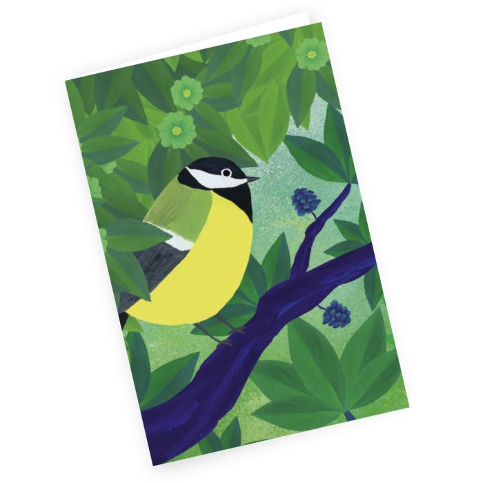 CARTE MESANGE CHARBONNIERE