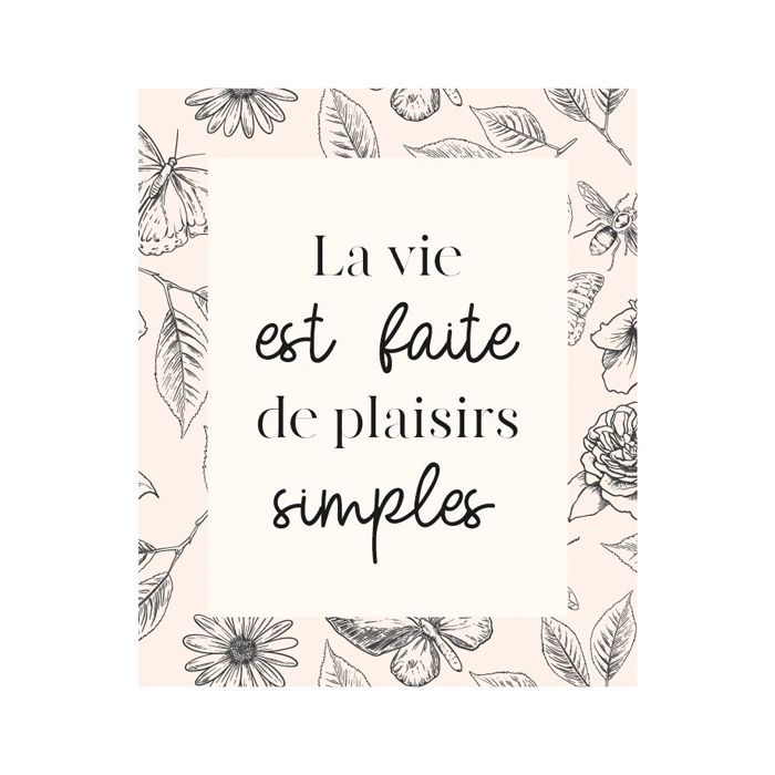 CARTE LA VIE EST FAITE PLAISIRS SIMPLES