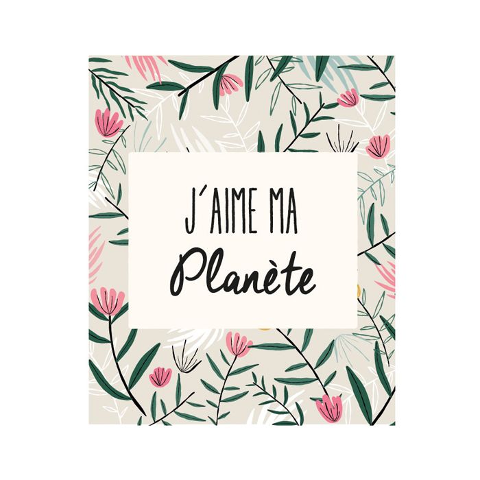 CARTE J'AIME MA PLANETE