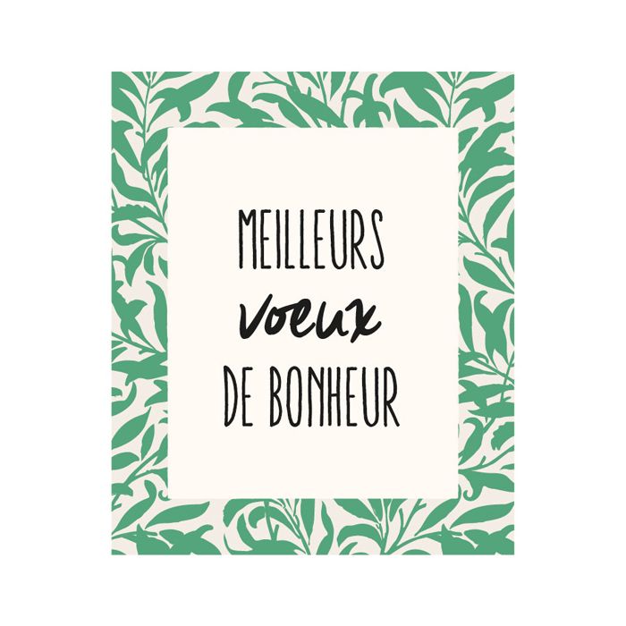 CARTE MEILLEURS VOEUX DE BONHEUR