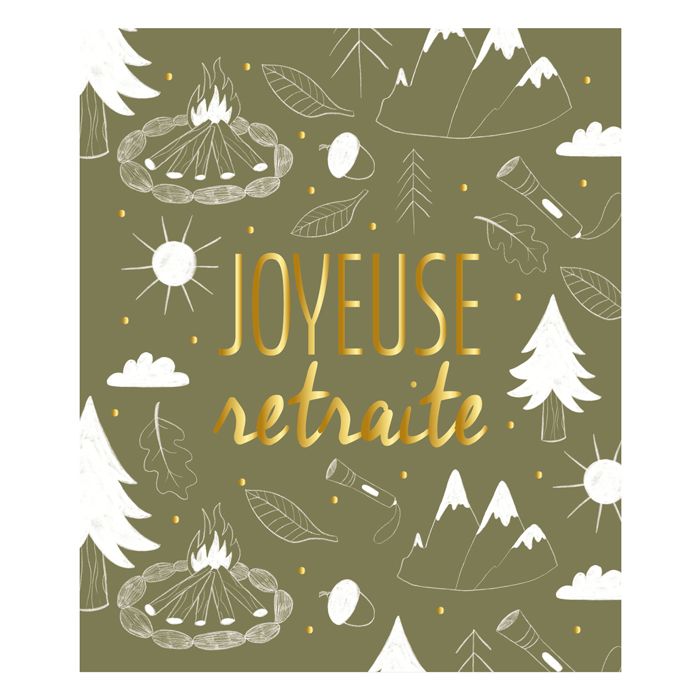 CARTE JOYEUSE RETRAITE 2024 10X12CM
