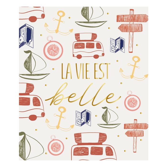 CARTE LA VIE EST BELLE 2024 10X12CM